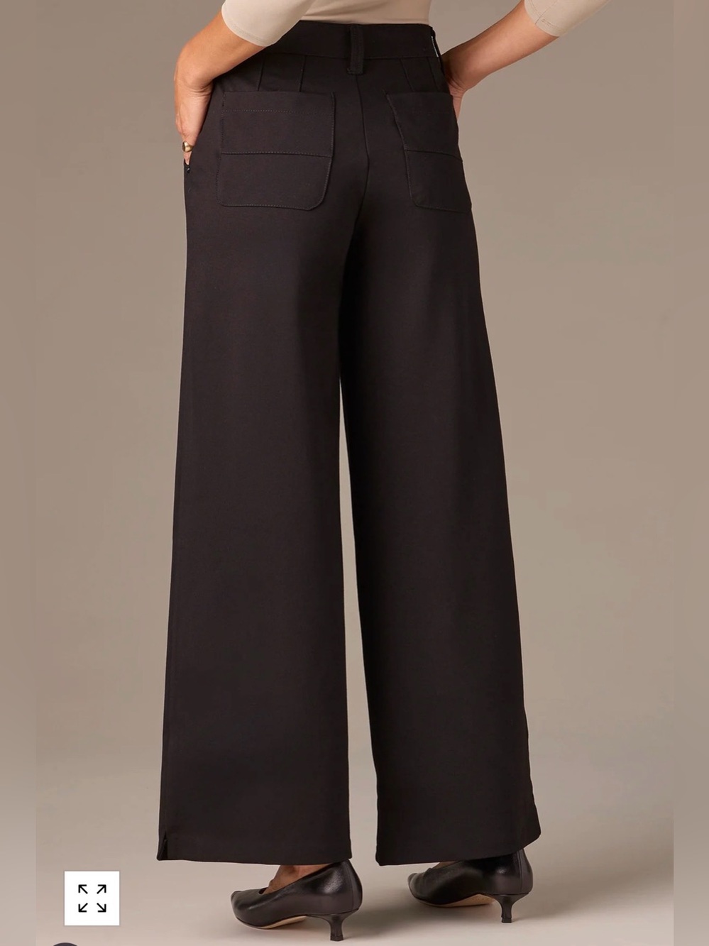 NWT Wit & Wisdom Absolution Whitney Skyrise Black Wide Leg Dress Pant Pockets 4P - Picture 4 of 16